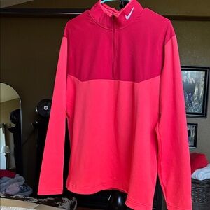 Nike Performance Golf Two-Tone Red Quarter-Zip. Nearly new!